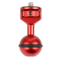 Universal 2.5cm Ball Head Clip for Action and Underwater Cameras - Titanium thumbnail