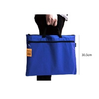 Double Zipper Canvas Storage Bag - Portable and Simple - Black thumbnail