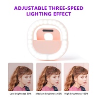 Rechargeable Clip-on Selfie Light for Mobile Phones - Blue thumbnail