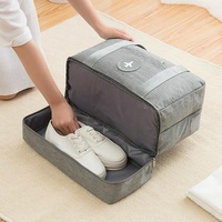Travel-ready Waterproof Beach Bag with Double Layer Design - Gray thumbnail