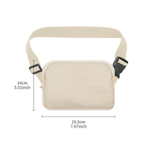 Waterproof Nylon Chest Bag For Outdoor Sports Running Mobile Phone Pocket - White thumbnail
