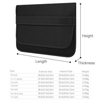 Horizontal Flap Clutch Bag with Neoprene Laptop Lining - Purple - 12 Inch thumbnail