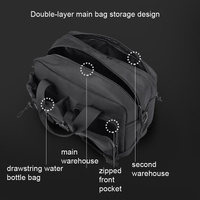 Large Capacity Men Shoulder Messenger Bag Fits Laptops Multi Functional - Grey thumbnail