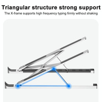 Lenovo Thinkplus Foldable Laptop Stand - Desktop Compatible - Silver thumbnail