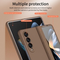 Foldable Phone Case with Pen and Stylus for Samsung Galaxy z Fold 4 / 5g - White thumbnail
