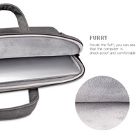Detachable Shoulder Strap Business Laptop Bag - 14.1-15.4 Inch Frosted Pu - Dark Gray thumbnail