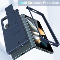 Silicone Wristband Foldable Phone Case for Samsung Galaxy z Fold 4 - Clear thumbnail