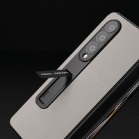 Leather Phone Case with Holder for Samsung Galaxy z Fold 4 / 5g - Wave Design - Blue thumbnail