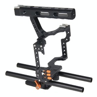 Video Camera Cage Stabilizer For Panasonic Lumix Dmc-Gh4 / Sony A7 Series - Orange thumbnail