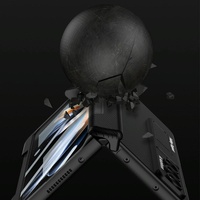 Foldable Phone Case with Magnetic Closure and Pen Slot for Samsung Galaxy z Fold 4 - Compact and Convenient - Silver thumbnail