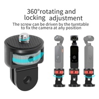 Universal Tripod Adapter for Action Cameras - 1 / 4 Inch Screw - Red Black thumbnail