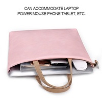 13.3 Inch Pink Laptop Crossbody Bag - Waterproof Pu Material thumbnail