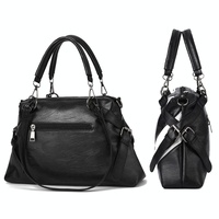 Soft Leather Geometric Handbag - Colourblock - Rubber Pink thumbnail
