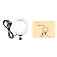 10 Mode Usb Led Ring Light with Tripod and Ball Head - 6.2 Inch Diameter - Pink thumbnail