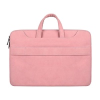 Waterproof Portable One-shoulder Handbag for 13.3 Laptops with Strap & Magic Stick - Pink thumbnail