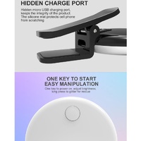 Portable Mini Beauty Light for Smartphones - 3 Brightness Levels 9 Led Warm / White - Iphone Galaxy Huawei Xiaomi Lg Htc - Pink thumbnail