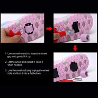 Rechargeable Led Roller Skates - Pink Size 30 thumbnail