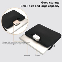 Portable Air Permeable Handheld Sleeve for 13.3 Laptops - 34x25.5x2.5cm - Green thumbnail