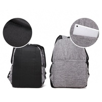 Multi-function Canvas Laptop Backpack - Fits 15.6 Macbook Samsung Sony Dell Alienware Chuwi Asus Hp - 42x29x13cm - Grey thumbnail