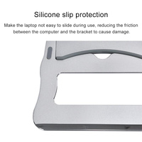 Portable Aluminum Laptop Stand - Simple & Stylish - Grey thumbnail