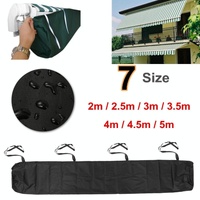 2m Retractable Roller Blind Awning Cover - Waterproof & Dustproof - Grey thumbnail