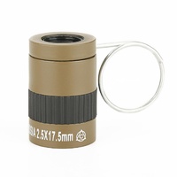 Mini Pocket Telescope with Finger Buckle - 2.5x17.5mm - Gold thumbnail