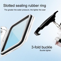Waterproof Case for Gopro Hero8 with Touch Back Cover and Colour Lens Filter - 45m - Purple thumbnail