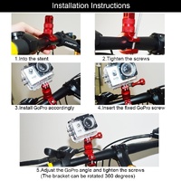 Universal Bike Handlebar Mount for Action Cameras - 360 Degree Rotation - Pu223R thumbnail