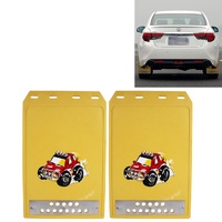 2 Pcs Premium Heavy Duty Molded Splash Mud Flaps Auto Front And Rear Fender Guard Small Size Random Pattern Delivery - Red thumbnail