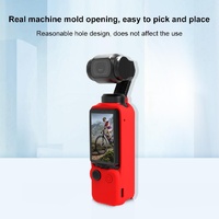 3 in 1 Silicone Case Set for Dji Pocket 3 - Red thumbnail