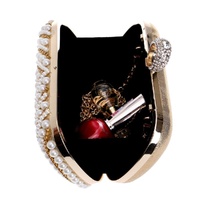 Stylish Pearl Handbag for Fashion Banquets and Parties - Red thumbnail