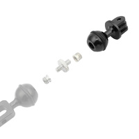 Aluminum Ball Head Adapter for Gopro Insta360 Dji Action Cameras - 2.5cm Diameter - Red thumbnail