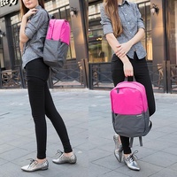 Xy Series Multi-functional Backpack for 13.3 Inch Laptop - Fashion Colour Matching - Rose Red thumbnail