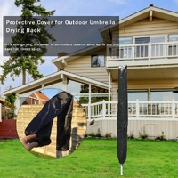 Waterproof Dustproof Cover for Outdoor Drying Rack - 210d Oxford Cloth - Silver thumbnail