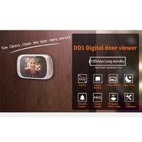 2.8 Lcd Screen Cat Eye Doorbell With Night Vision - Silver thumbnail