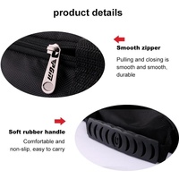 Portable Foldable Golf Ball Bag - Nylon - Black Silver thumbnail