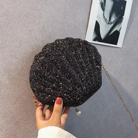 Sequined Shell Crossbody Bag Single Shoulder Fashion Accessory - White thumbnail