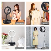 10.2 Dual-colour Led Ring Light with Usb Bluetooth Remote and Phone Holder - White thumbnail