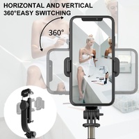 Bluetooth Remote Selfie Stick with Tripod and Phone Holder - White thumbnail