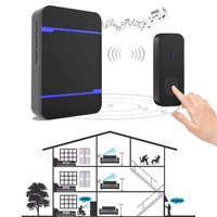 Wireless Waterproof Doorbell Receiver - 110Db Low Power 300M Range 53 Music Options Night Light - White thumbnail