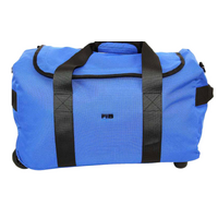 60L FIB Wheeled Travel Duffle Duffel Bag Luggage - Medium (Blue) thumbnail