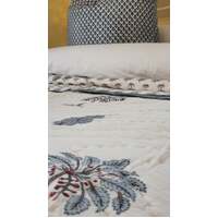 Kolka Palm & Pine Reversible Quilt 100% Cotton Blue - King Size thumbnail