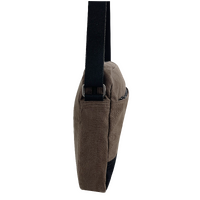 FIB Byron Canvas Laptop Messenger Bag Travel Shoulder Sling - Brown thumbnail