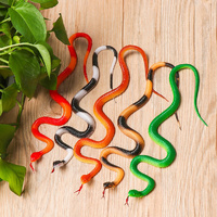 RUBBER SNAKE Halloween Fake Toy Soft Party Prop Trick - Assorted Colours thumbnail