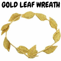 GOLD LEAF WREATH Greek Headband Crown Leaves Band Roman Costume Dress Party thumbnail
