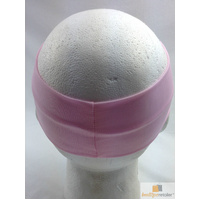 PLAIN HEADBAND Elastic Stretch Sports Yoga Hair Band Unisex 8cm Wide Wrap - Light Pink thumbnail