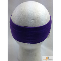 PLAIN HEADBAND Elastic Stretch Sports Yoga Hair Band Unisex 8cm Wide Wrap - Purple thumbnail