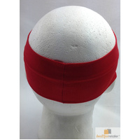 PLAIN HEADBAND Elastic Stretch Sports Yoga Hair Band Unisex 8cm Wide Wrap - Red thumbnail