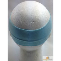 PLAIN HEADBAND Elastic Stretch Sports Yoga Hair Band Unisex 8cm Wide Wrap - Sky Blue thumbnail