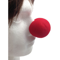 Soft CLOWN NOSE Costume Dress Up Halloween Spongy Sponge Circus Fancy Fun Silly - Red thumbnail